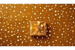 festive gold star pattern ai, a Background Photo by pikepicture