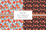 Orange Blue Morris Repeat Pattern, a Pattern Graphic by RachelStudio (Thumbnail 5 of 5)