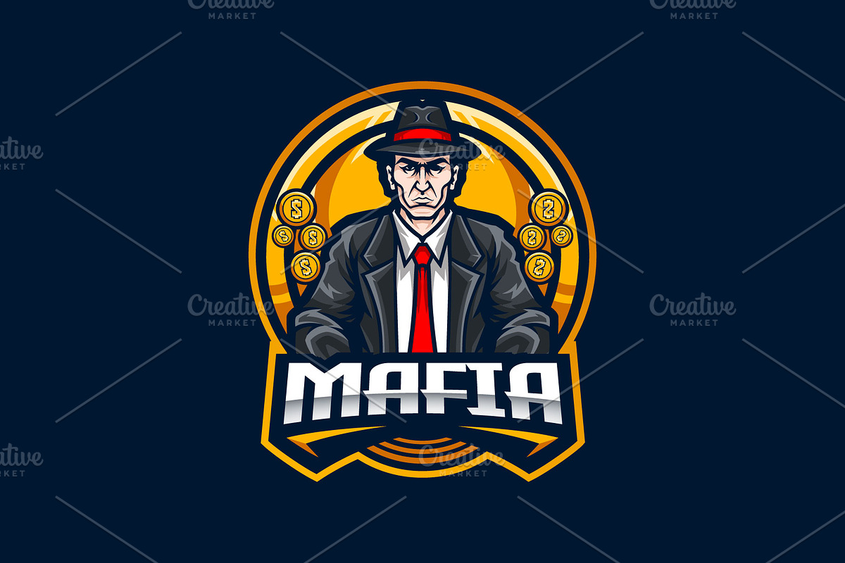 Mafia Mascot Esport Logo, a Branding & Logo Template by prps.std (Photo 3 of 3)