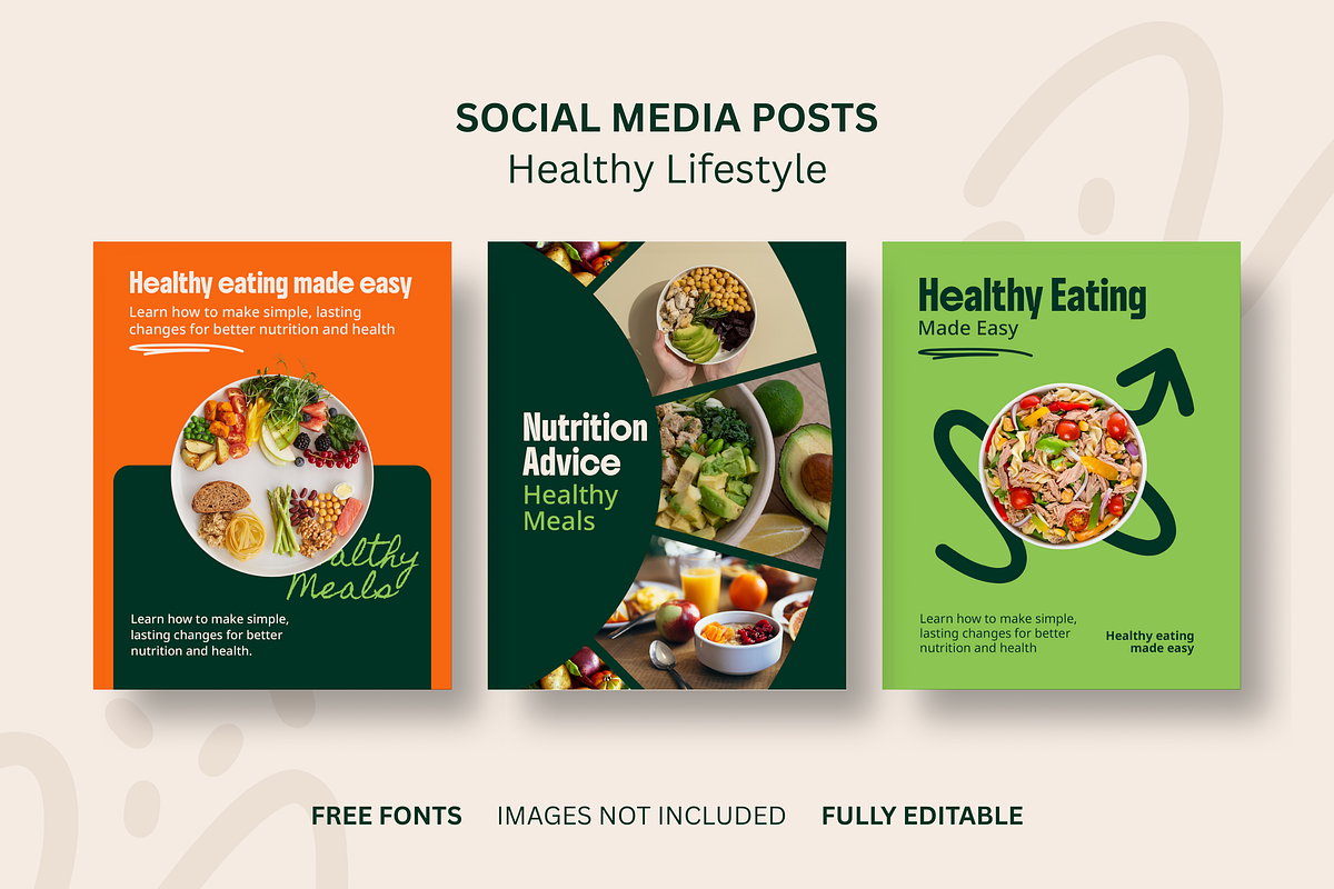 Social Media Nutritional Post, a Templates & Theme by doutopia