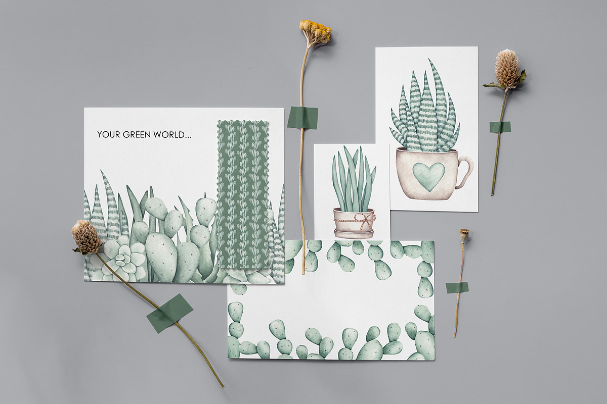 Watercolor ClipArt Green Plants, an Illustration by SirenaArt (Photo 15 of 20)