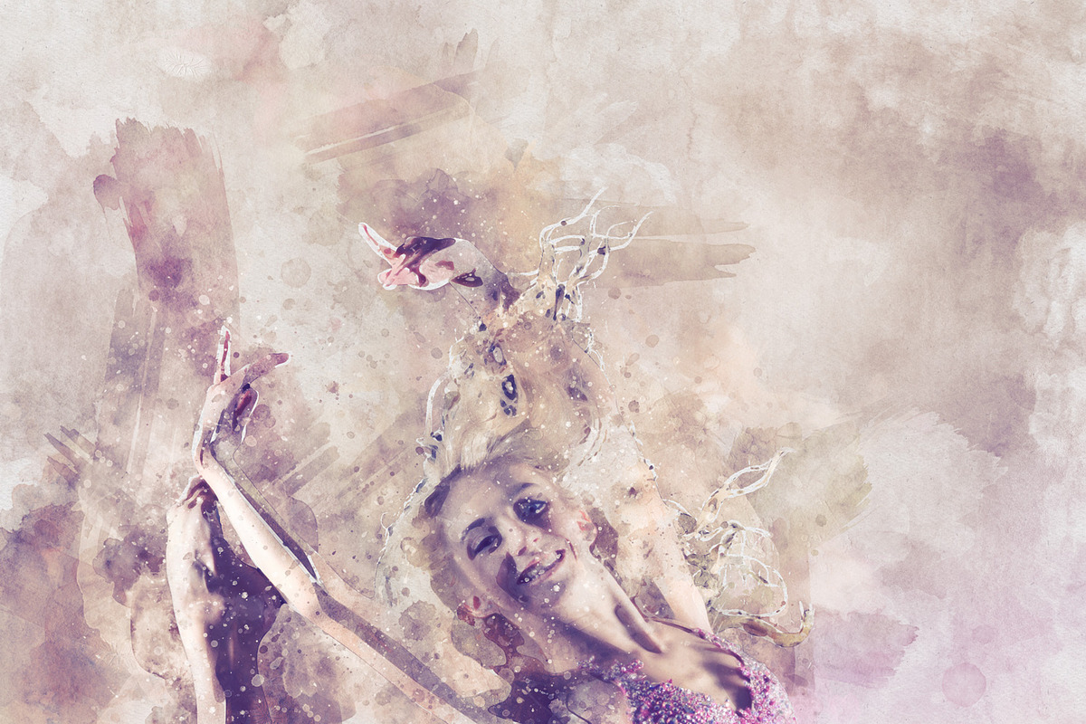 Splash Watercolor Photoshop Action, an Action Add-On by AndriyFM (Photo 7 of 15)
