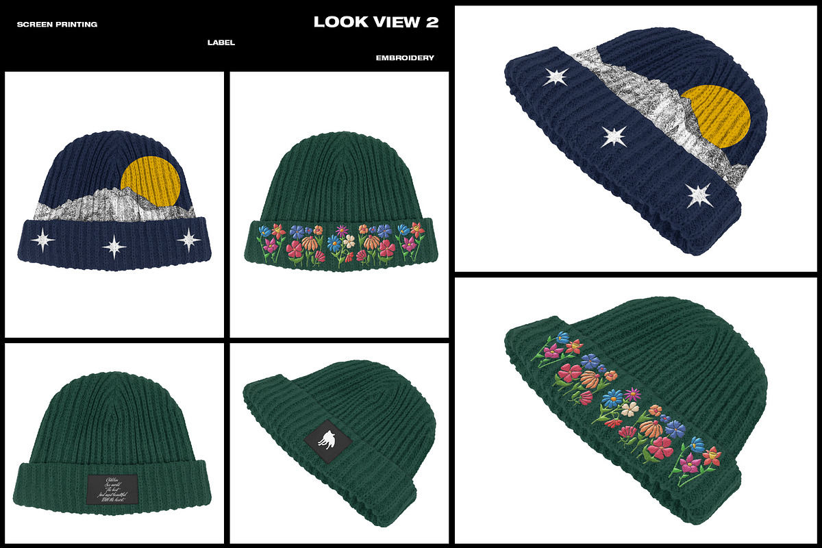 Ribbed Knitted Beanie - Mockup, a Hat Mockup by DaldSgh (Photo 4 of 9)