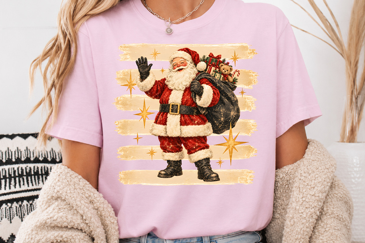 Vintage Santa Claus Christmas PNG, a Seasonal Illustration by Rose Art (Photo 3 of 4)