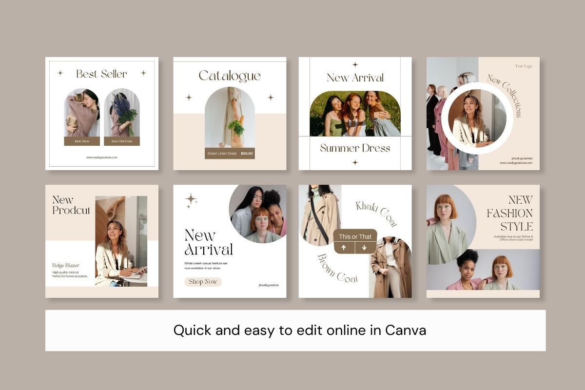 Fashion & Apparel Instagram Template, a Social Media Template by Kawalan Studio (Photo 7 of 12)