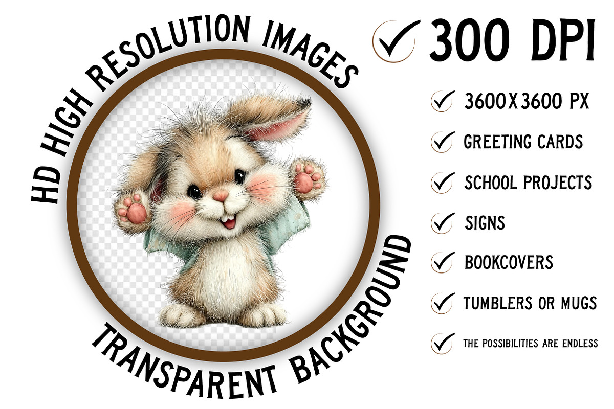 Whimsical Easter Animals Clipart PNG, an Illustration by Craft Nest (Photo 2 of 11)