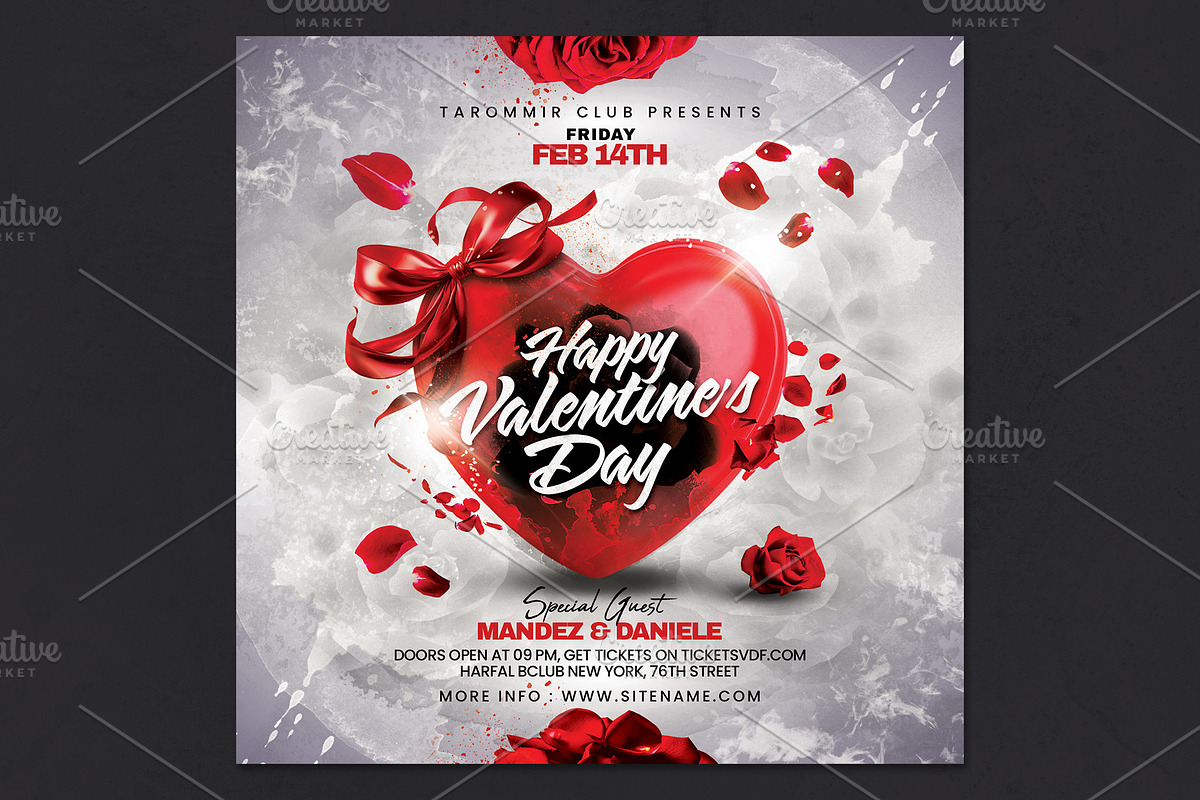 Valentines Day Flyer, a Flyer Template by Tarommir (Photo 2 of 4)
