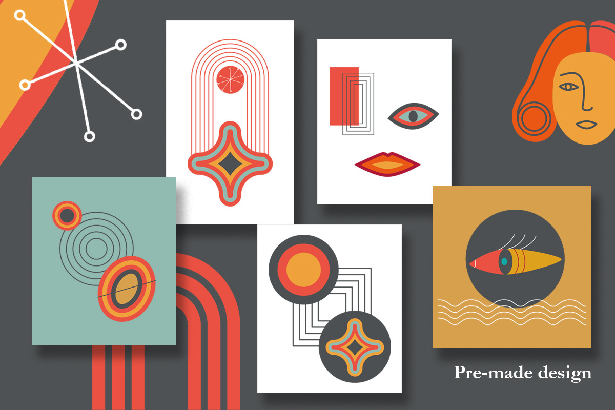MidCentury Retro Geometry Abstract, an Object Graphic by Sofico (Photo 2 of 14)