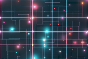 Seamless abstract background featuring a grid of glowing lines and dots in shad, a Pattern Graphic by Textures & Backgrounds