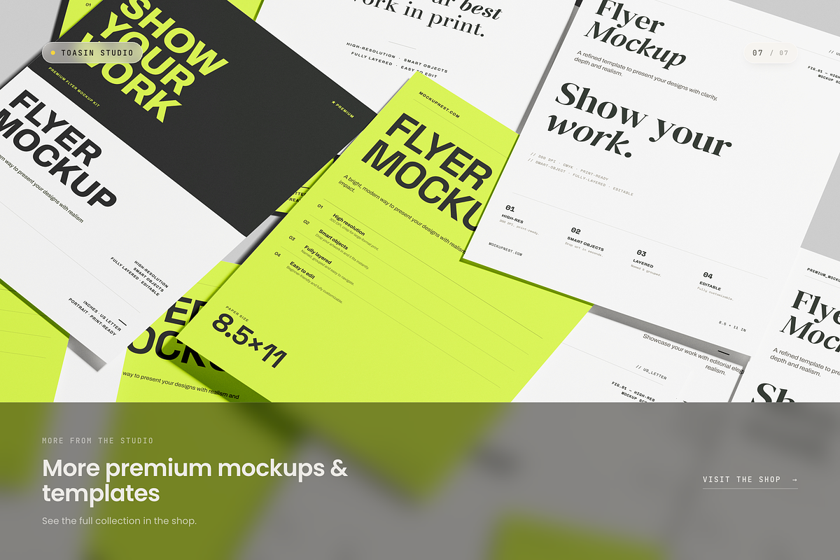 US Letter Flyer Mockup, an Advertising Mockup by Toasin Studio (Photo 7 of 7)