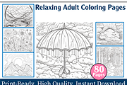 Relaxing Adult Coloring Pages, an Animal Illustration by maggiesar (Thumbnail 1 of 4)