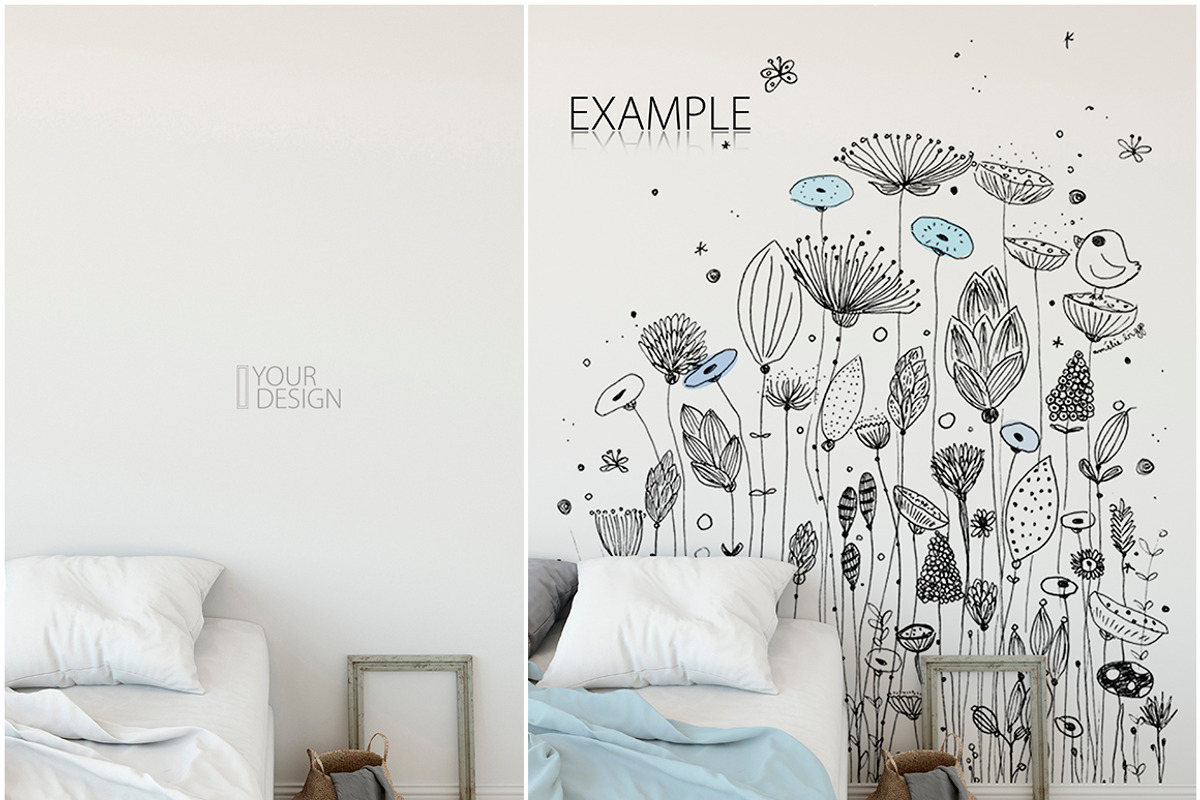 Wall & Frames Mockup - Bundle Vol 4, a Print Template by Yuri-U (Photo 10 of 32)