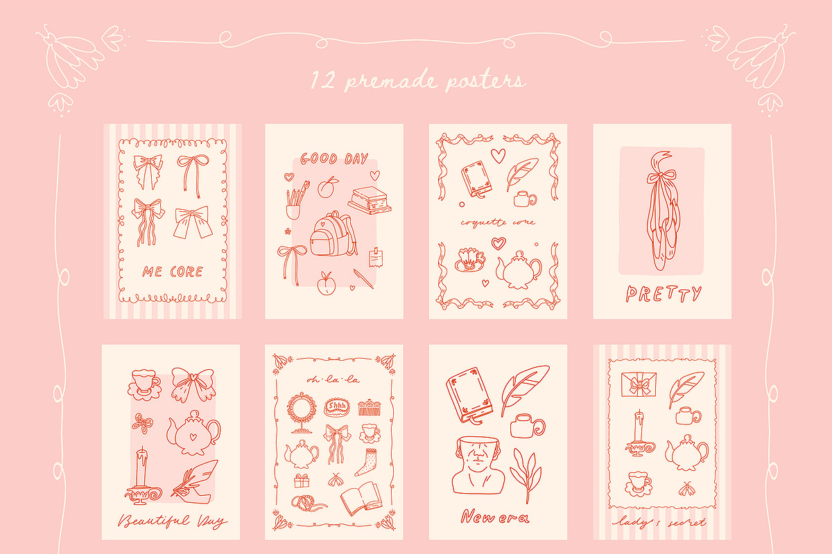 Romantic coquette bundle - 4 in 1, an Object Graphic by Cute Atelier (Photo 18 of 29)