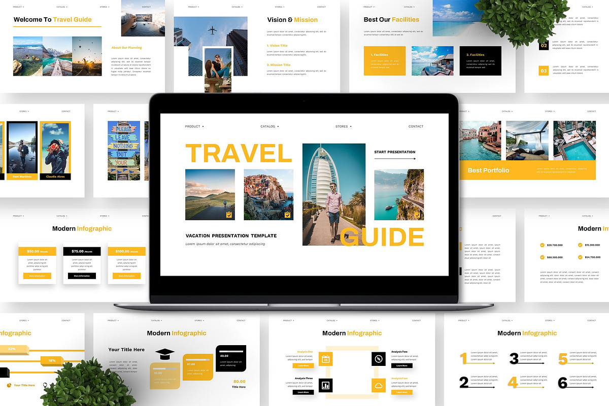 Travel Guide - Vacation Keynote preview 3