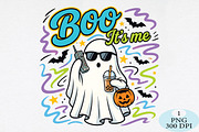Cute Halloween Coffee Ghost Boo PNG, a Seasonal Illustration by Daily.Designs (Thumbnail 1 of 5)