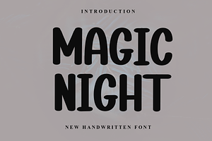 Magic Night, a Sans Serif Font by FreshTypeINK