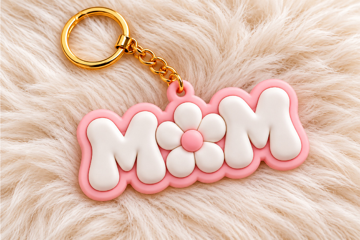 Mom Flower Keychain 3D STL, an Object 3D Model by Layerology (Photo 3 of 3)