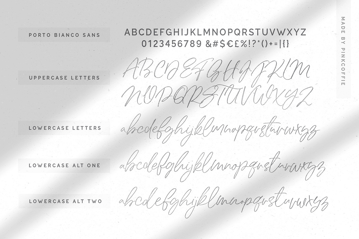Porto Bianco | Script + Sans Serif, a Sans Serif Font by Pink Coffie (Photo 21 of 25)