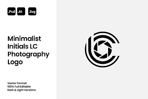 Minimalist Letter LC Photograph Logo, a Branding & Logo Template by Luxury Logos