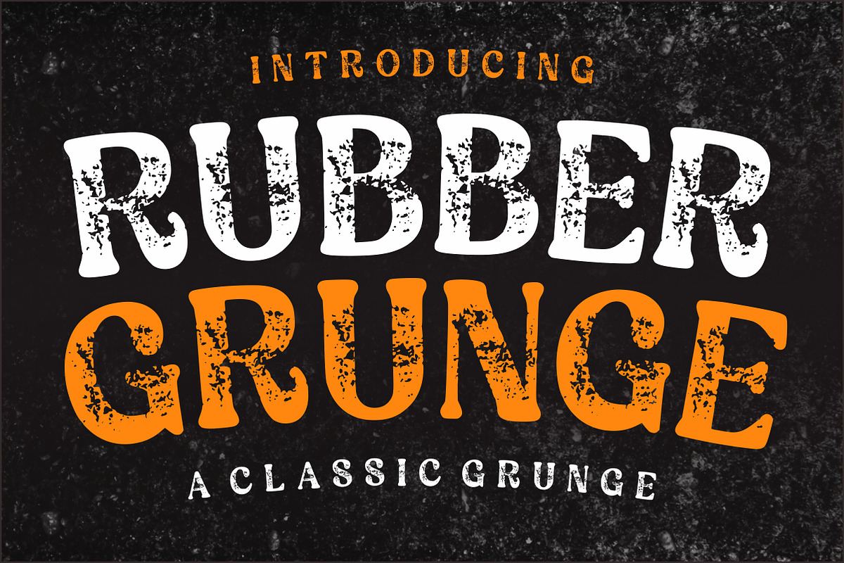 Rubber Grunge - Vintage Distressed, a Slab Serif Font by Limited.studio (Photo 1 of 6)