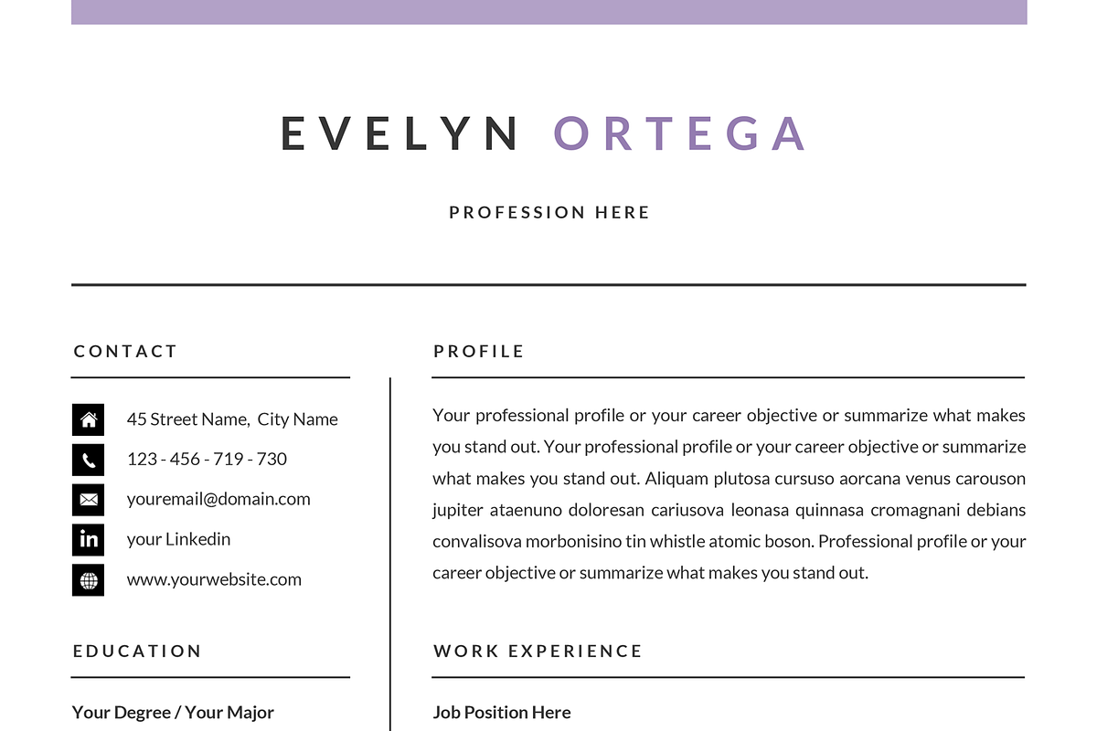 Resume Template CV for Word, a Resume Template by GResume (Photo 6 of 7)