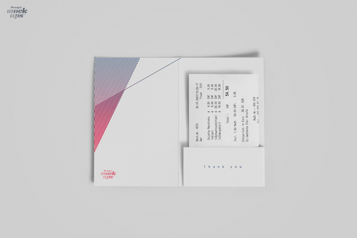 Receipt Holder Mockup, a Product Mockup by Denny's Mock-ups (Photo 4 of 7)