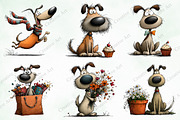 Whimsical Dogs Clipart Bundle, an Illustration by Creative Art (Thumbnail 5 of 10)