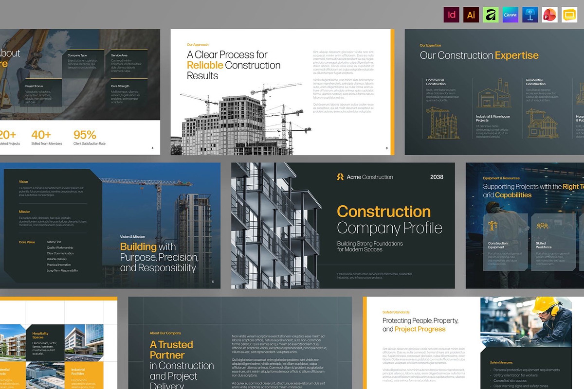 Construction Presentation Template, a Presentation Template by BrandPacks (Photo 1 of 7)