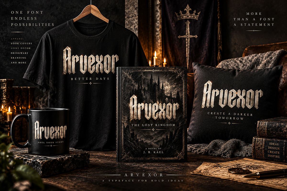 Arvexor, a Blackletter Font by Wow Magic (Photo 2 of 5)
