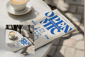 Newspaper Cafe Mockup SC012 - 01