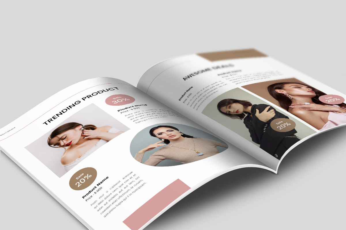 Pink Jewellery Fashion Catalog, a Brochure Template by UICreative (Photo 3 of 4)