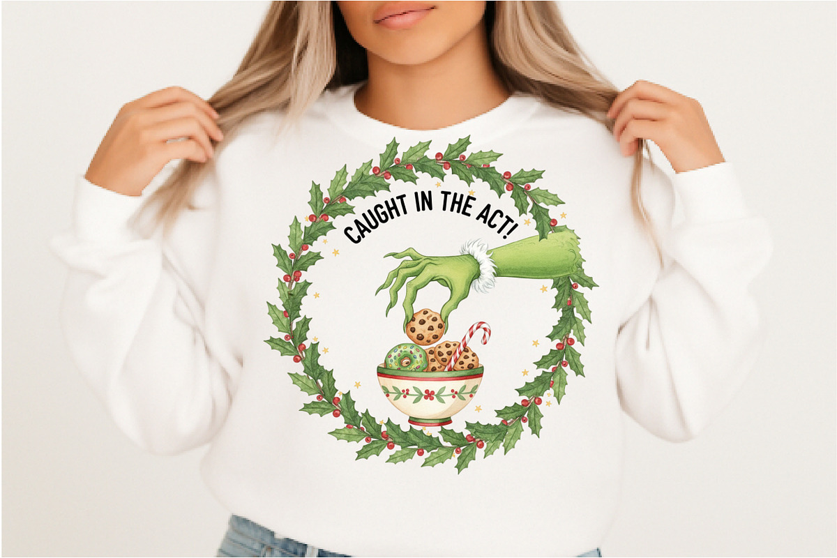 Christmas Grinch square coaster PNG, an Illustration by DreamArtGraphic (Photo 5 of 5)