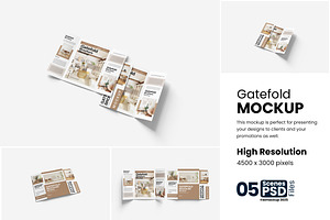 Gatefold Mockup, a Product Mockup by bimockup
