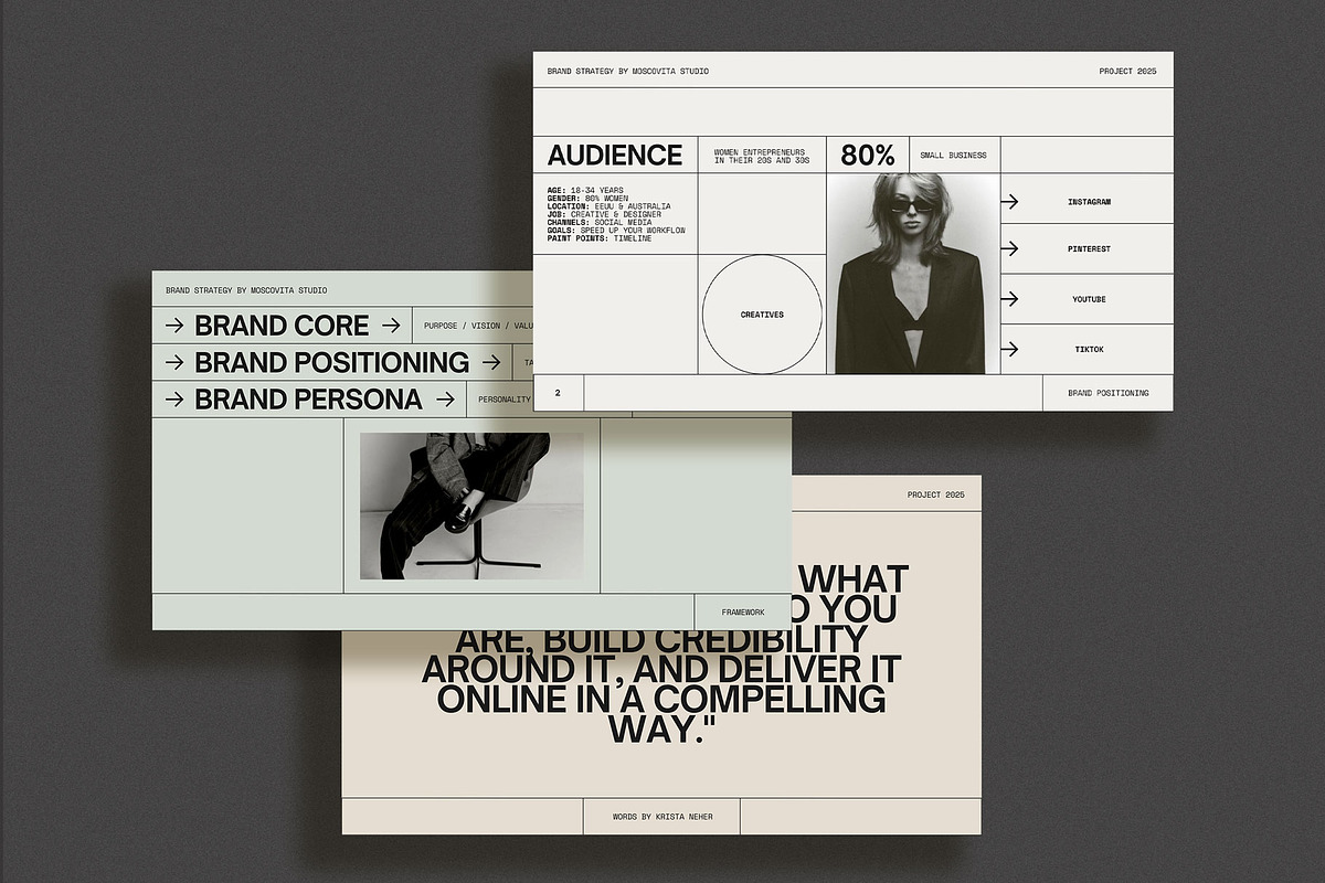 Brand Strategy Presentation Template, a Presentation Template by Moscovita Studio (Photo 5 of 9)