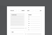 Professional Daily Planner Worksheet, a Stationery Template by MightyDesign (Thumbnail 4 of 8)