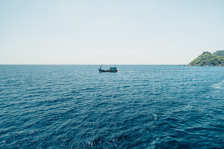 View from the boat to the island, a Transportation Photo by Art Rachen