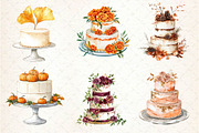 Autumn Wedding Cake Clipart, an Illustration by Dream Creation (Thumbnail 4 of 6)