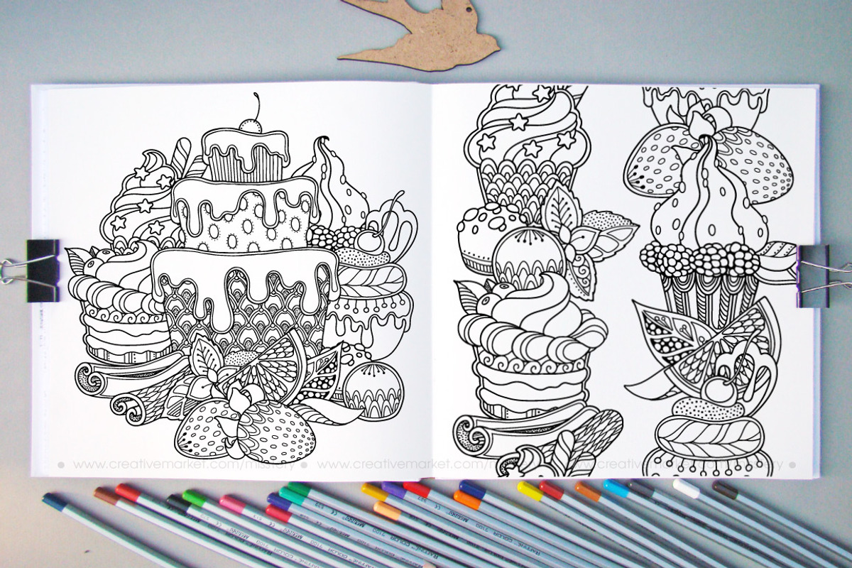 Dessert. Graphic illustrations set, a Decorative Illustration by Color and Decor (Photo 3 of 7)