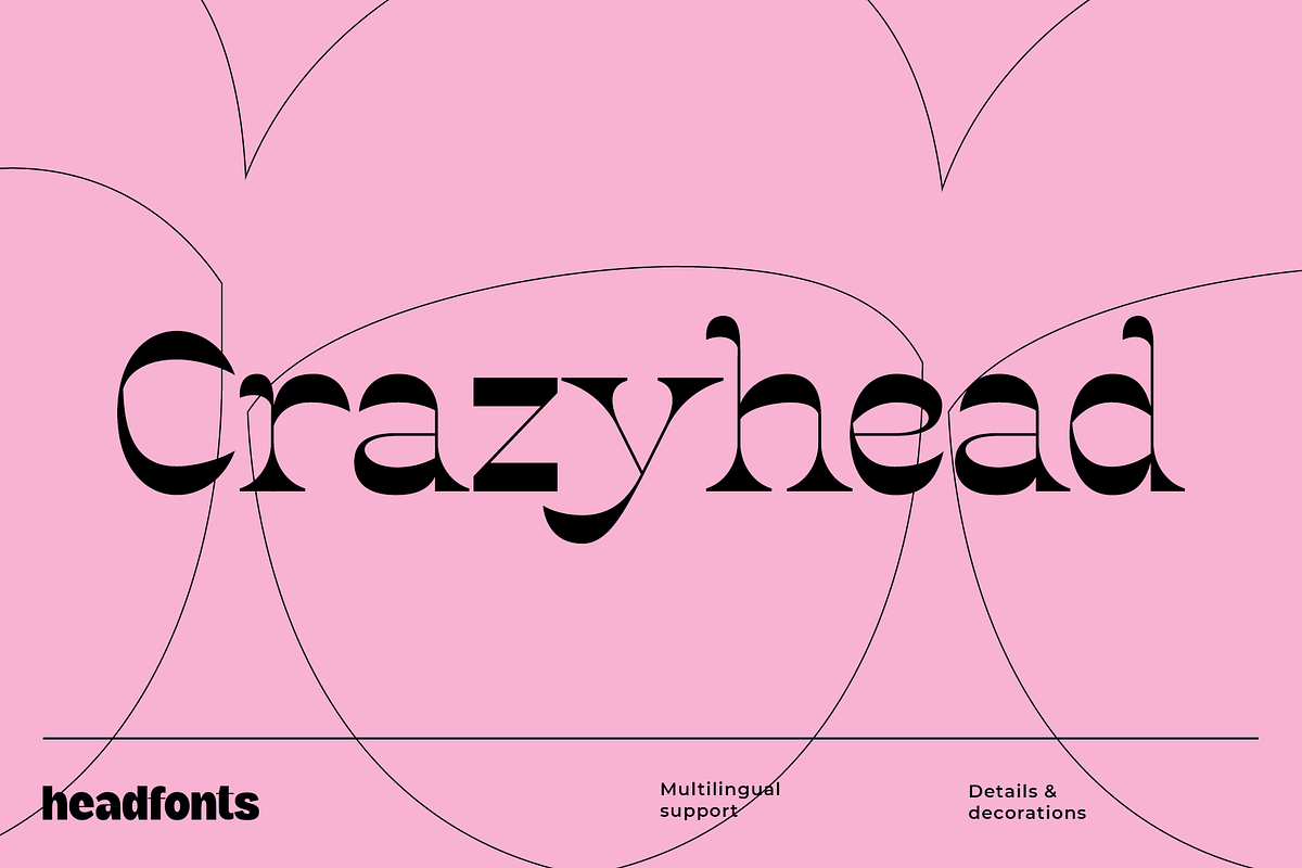 Crazyhead Display Font Family, a Serif Font by Headfonts (Photo 1 of 11)