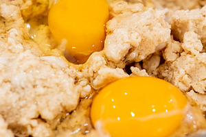 Dough preparation home cuisine egg dough baking, a Food & Drink Photo by Photo Drive Studio