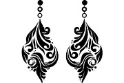 Black Ornamental Earrings SVG Set, an Object Graphic by jahid234 (Thumbnail 3 of 13)