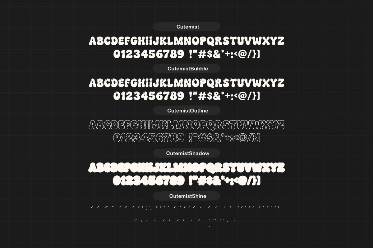 Cute Mist - Bubble Groovy Font, a Handwritten Font by Jozoor (Photo 8 of 8)