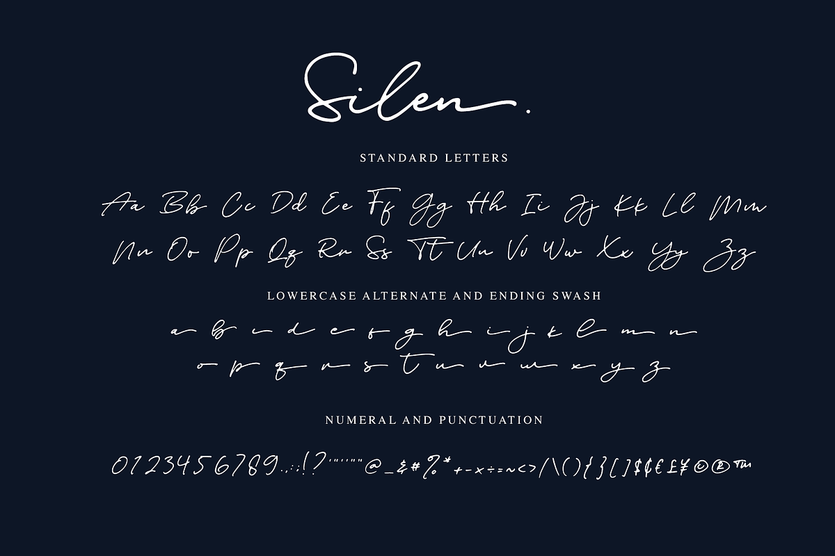 Silen - Stylish signature font, a Handwritten Font by alphArtype (Photo 10 of 11)