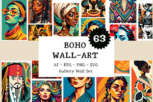 Colorful Abstract Women Wall Art