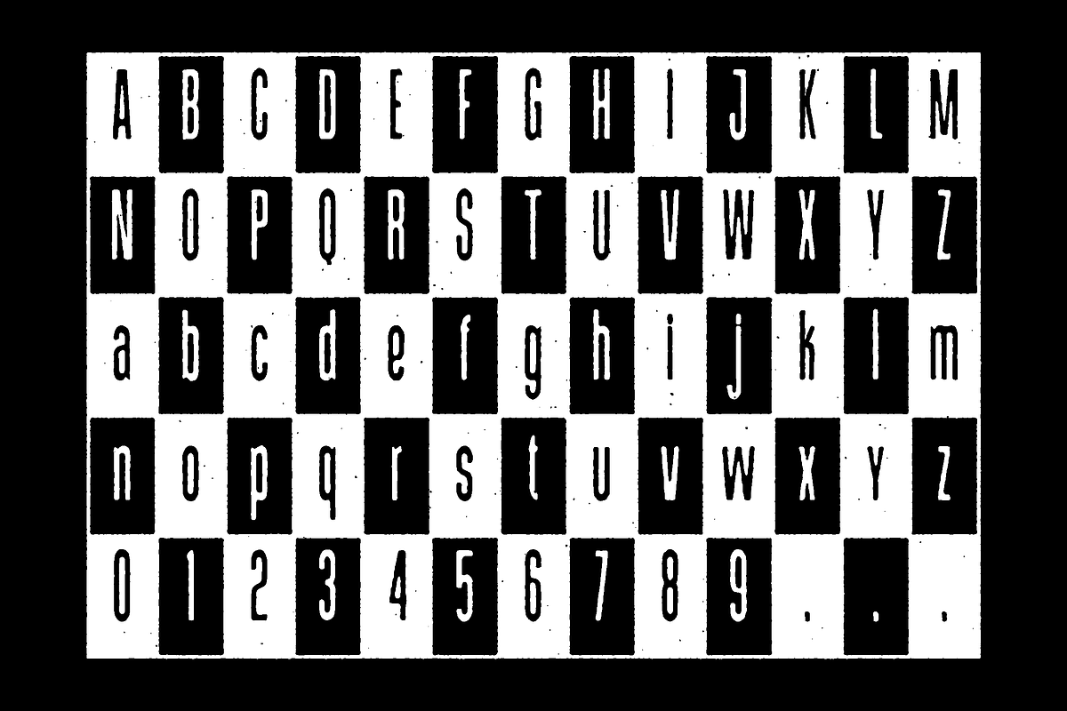 LL Narrew Textured font, a Sans Serif Font by Lives And Levels (Photo 8 of 8)