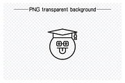 Student Line Emoticons Set, an Outline Icon by Designfour (Thumbnail 2 of 7)