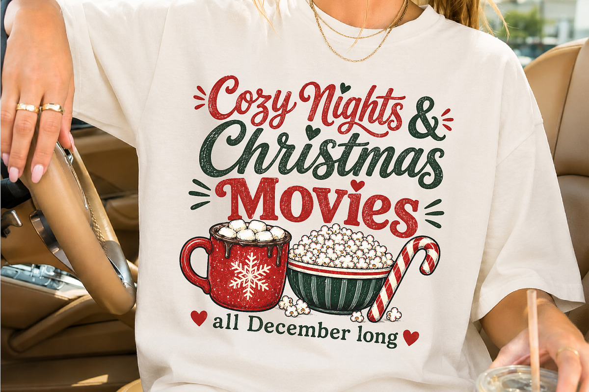 Cozy Nights & Christmas Movie Design, a Seasonal Illustration by Creative Art (Photo 2 of 3)