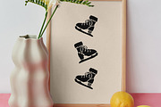 Christmas Icons Linocut Bundle, an Illustration by ClayStudio (Thumbnail 3 of 8)