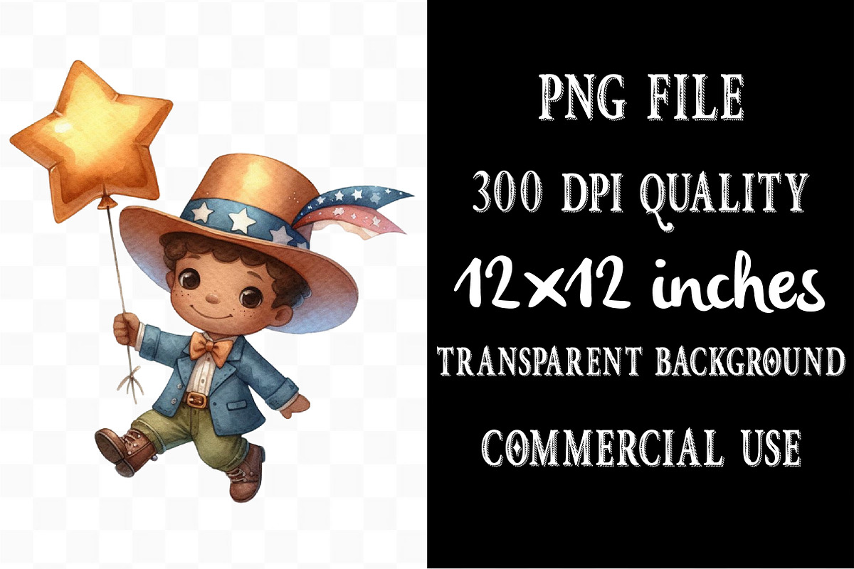 Juneteenth Black Boys PNG Clipart, an Illustration by Designking (Photo 4 of 4)