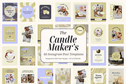 Candle Maker Instagram Post Template, a Social Media Template by Hell Yeah Designs (Thumbnail 1 of 10)